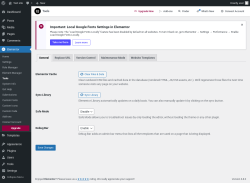 Page screenshot: Elementor → Tools