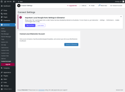 Page screenshot: Elementor → Connect Account