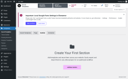 Page screenshot: Templates → Section