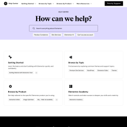 Page screenshot: Elementor → Get Help