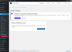 Page screenshot: Elementor → Connect Account
