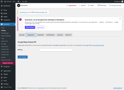 Page screenshot: Elementor → Settings → Integrations