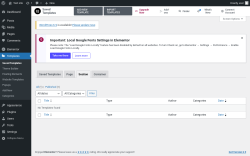Page screenshot: Templates → Add New → Section