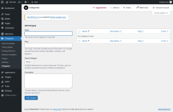 Page screenshot: Templates → Categories