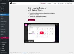 Page screenshot: Elementor &rarr; Custom Icons