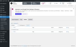 Page screenshot: Templates &rarr; Section