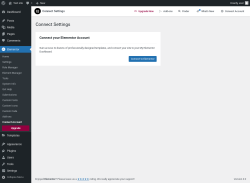 Page screenshot: Elementor &rarr; Connect Account