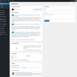 Page screenshot: Dashboard &lsaquo; Test site &mdash; WordPress