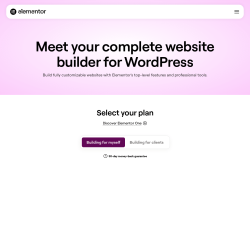 Page screenshot: Elementor &rarr; Upgrade