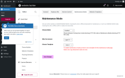 Page screenshot: Elementor &rarr; Editor &rarr; Tools &rarr; Maintenance Mode