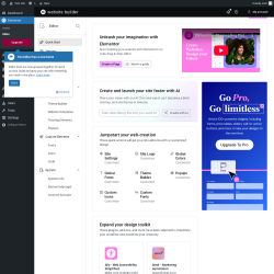 Page screenshot: Elementor &rarr; Editor