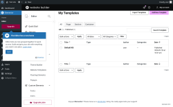 Page screenshot: Templates