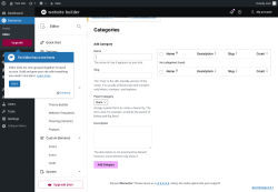 Page screenshot: Templates &rarr; Categories