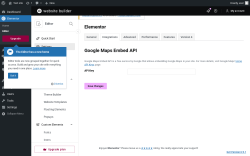 Page screenshot: Elementor &rarr; Editor &rarr; Settings &rarr; Integrations