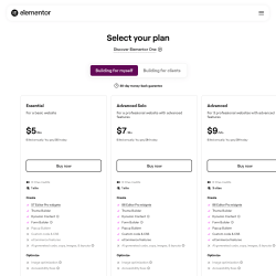 Page screenshot: Elementor &rarr; Upgrade