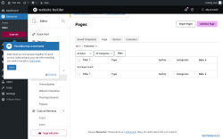 Page screenshot: Elementor &rarr; Editor &rarr; Templates &rarr; Page