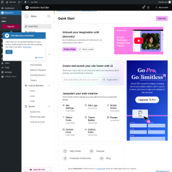 Page screenshot: Elementor &rarr; Editor