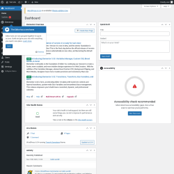 Page screenshot: Dashboard &lsaquo; Test site &mdash; WordPress