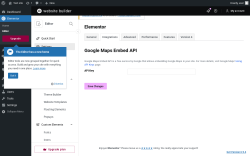 Page screenshot: Elementor &rarr; Editor &rarr; Settings &rarr; Integrations