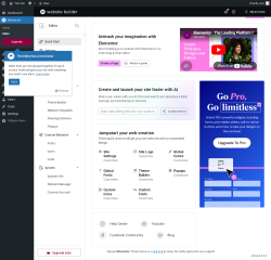 Page screenshot: Elementor &rarr; Editor