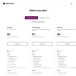 Page screenshot: Elementor &rarr; Upgrade