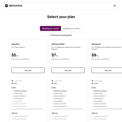 Page screenshot: Elementor &rarr; Upgrade
