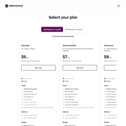 Page screenshot: Elementor &rarr; Upgrade