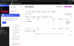 Page screenshot: Templates