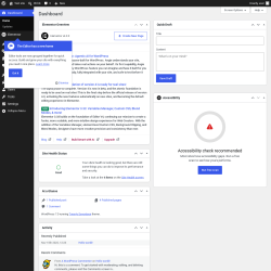 Page screenshot: Dashboard &lsaquo; Test site &mdash; WordPress