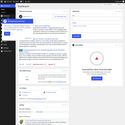 Page screenshot: Dashboard &lsaquo; Test site &mdash; WordPress