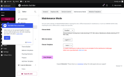 Page screenshot: Elementor &rarr; Editor &rarr; Tools &rarr; Maintenance Mode