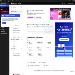 Page screenshot: Elementor &rarr; Editor