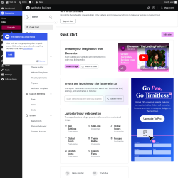 Page screenshot: Elementor &rarr; Editor
