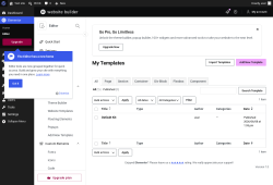 Page screenshot: Templates