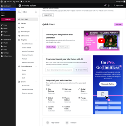 Page screenshot: Elementor &rarr; Editor