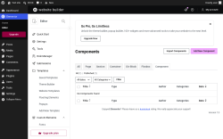 Page screenshot: Templates &rarr; Component