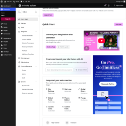 Page screenshot: Elementor &rarr; Editor
