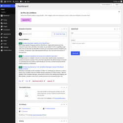 Page screenshot: Dashboard &lsaquo; Test site &mdash; WordPress