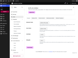 Page screenshot: Elementor &rarr; Editor &rarr; Tools