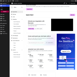 Page screenshot: Elementor &rarr; Editor