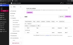 Page screenshot: Templates &rarr; Grid