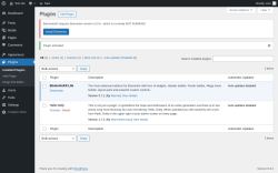 Page screenshot: Plugins ‹ Test site — WordPress