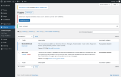 Page screenshot: Plugins ‹ Test site — WordPress