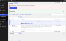 Page screenshot: Plugins &lsaquo; Test site &mdash; WordPress