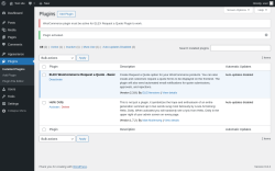 Page screenshot: Plugins ‹ Test site — WordPress