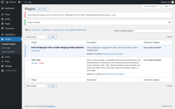 Page screenshot: Plugins ‹ Test site — WordPress