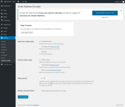 Page screenshot: Settings  &rarr; Email Encoder