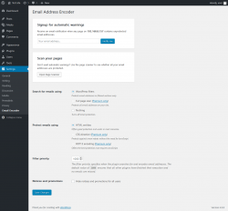 Page screenshot: Settings  &rarr; Email Encoder