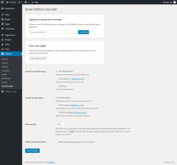 Page screenshot: Settings  &rarr; Email Encoder