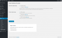 Page screenshot: Settings  &rarr; Email Encoder
